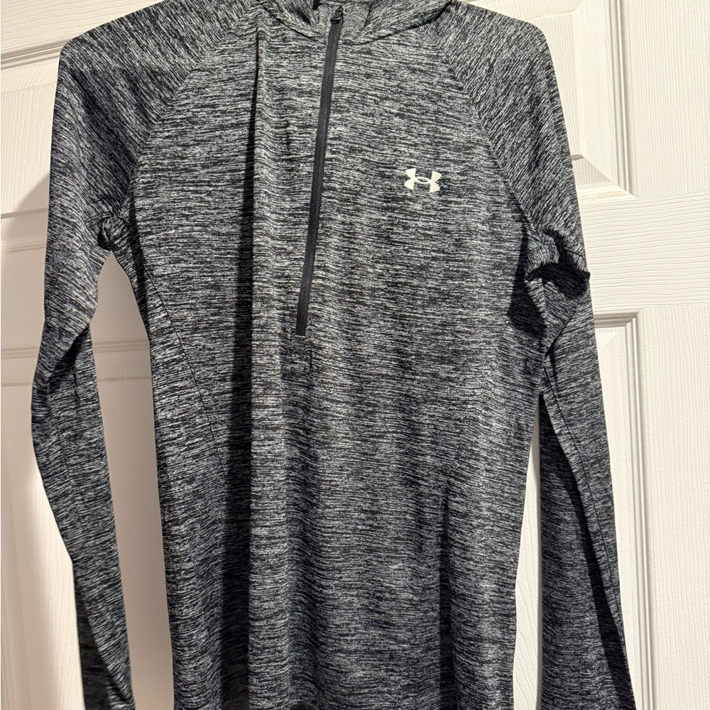 Under Armour Gray Space-Dye Quarter-Zip Hoodie